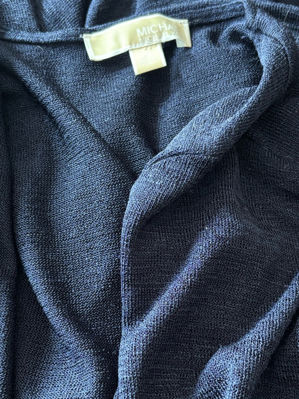 MICHAEL Michael Kors Black Open-Front Draped Cardigan - BLUE